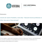 Carta de nuestro Consejero Jorge Menéndez: “Formación Técnico Profesional y atención sanitaria”